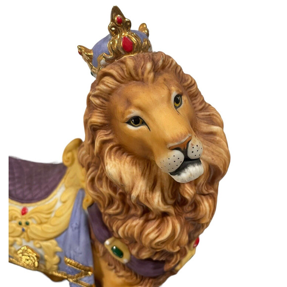 Vintage Lenox Carousel Lion Porcelain Figure w/Certification Stamp 1990 - Picture 3 of 16